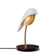Ivory White Bird liten bordslampa