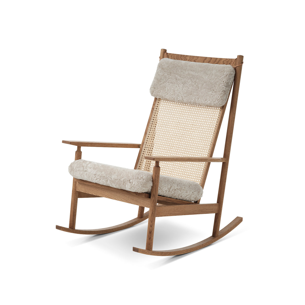 Swing gungstol Teak Fårskinn Warm Nordic