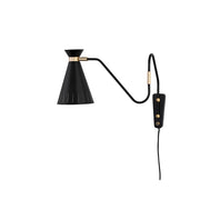 Warm nordic vägglampa Cone black noir