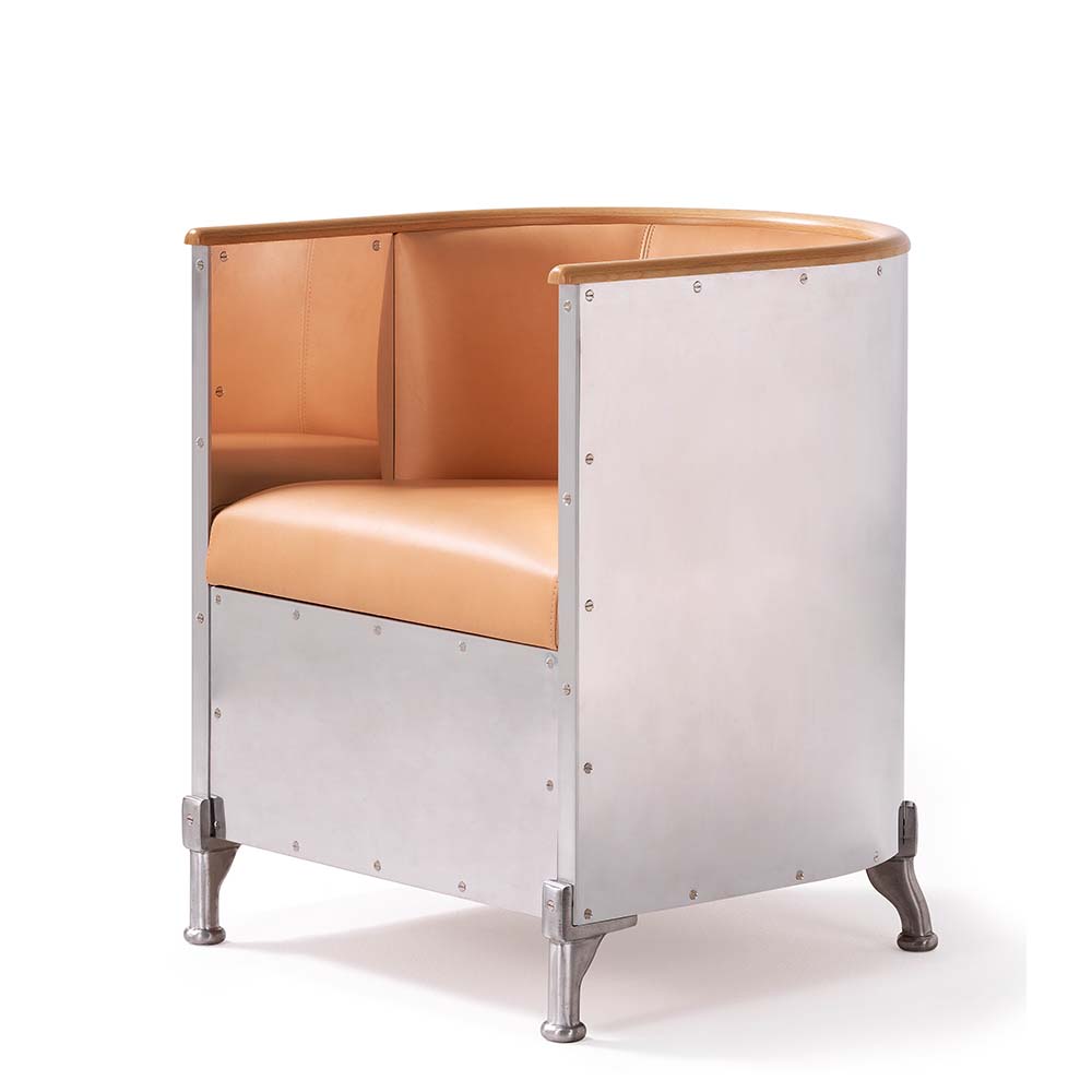 Aluminium Fåtölj – Polerad Aluminium