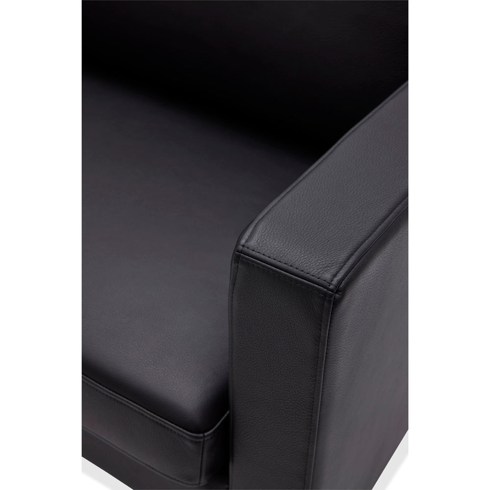 Epoka soffa - lädersoffa med två dynor, 138cm