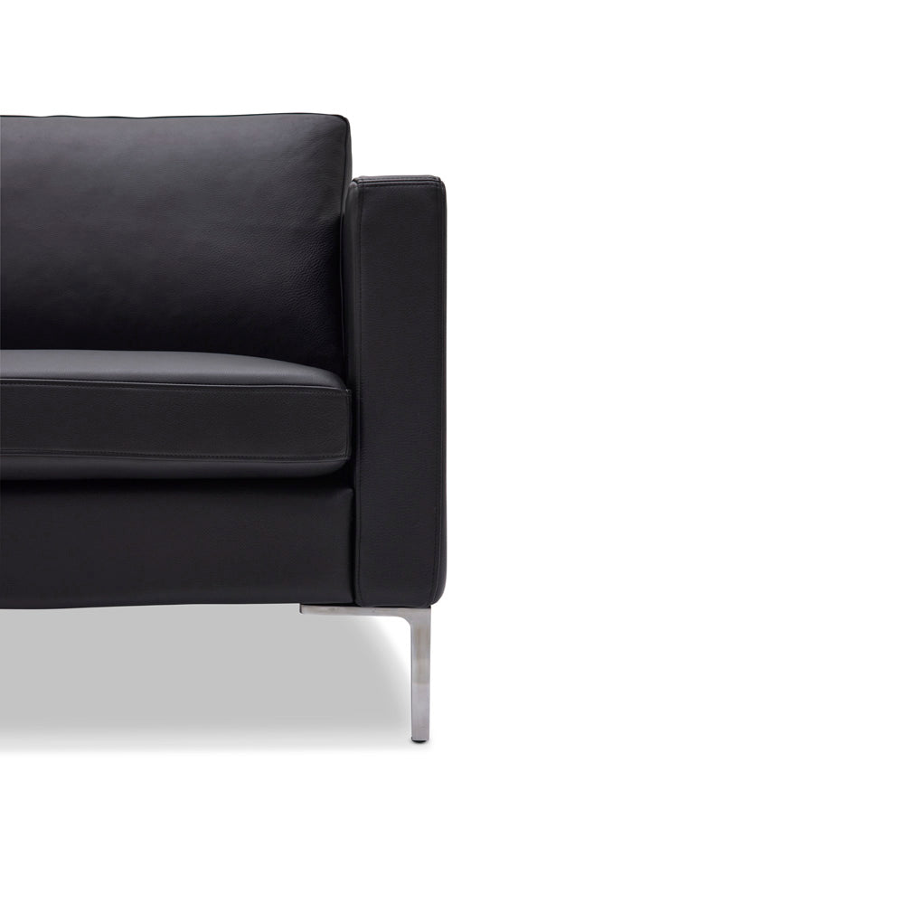 Epoka - lädersoffa med två dynor, 196cm