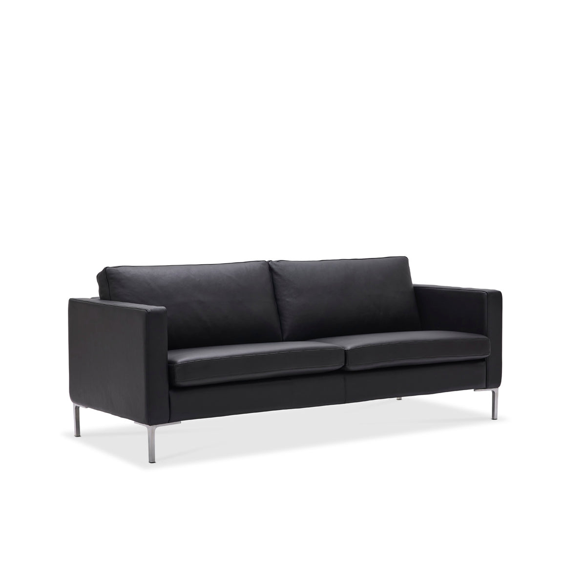Epoka soffa - lädersoffa med två dynor, 138cm