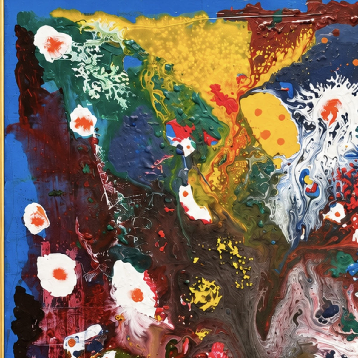 Univers-egg,  Abstrakt originalmålning i akryl 100 x 80 cm