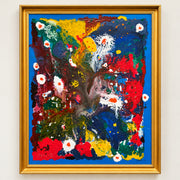 Univers-egg,  Abstrakt originalmålning i akryl 100 x 80 cm