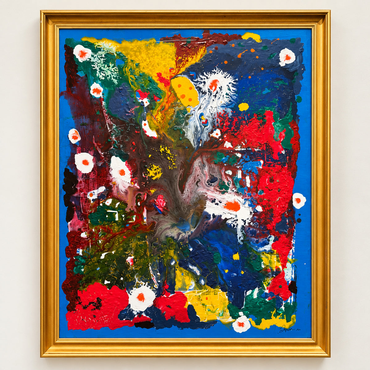 Univers-egg,  Abstrakt originalmålning i akryl 100 x 80 cm