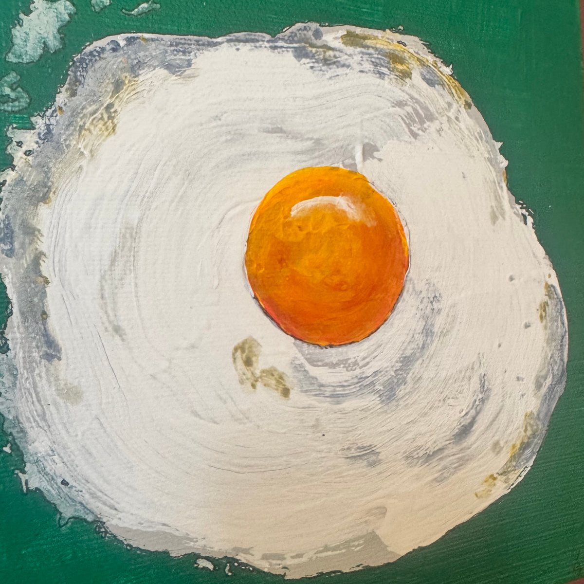 Fried Eggs – 20 originalmålningar i akryl, 20 × 20 cm
