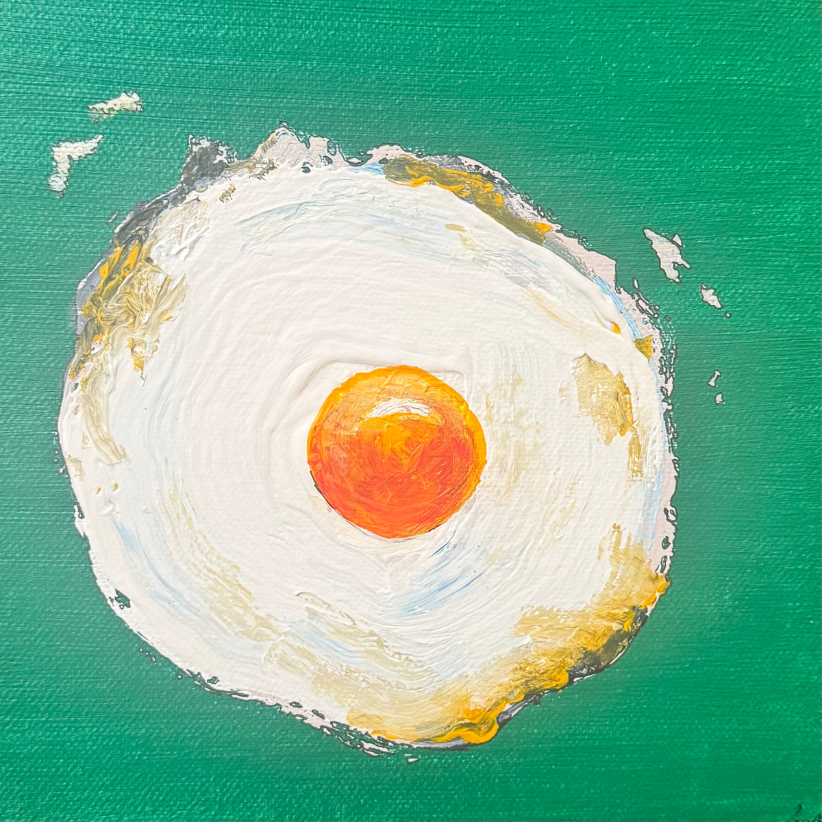 Fried Eggs – 20 originalmålningar i akryl, 20 × 20 cm