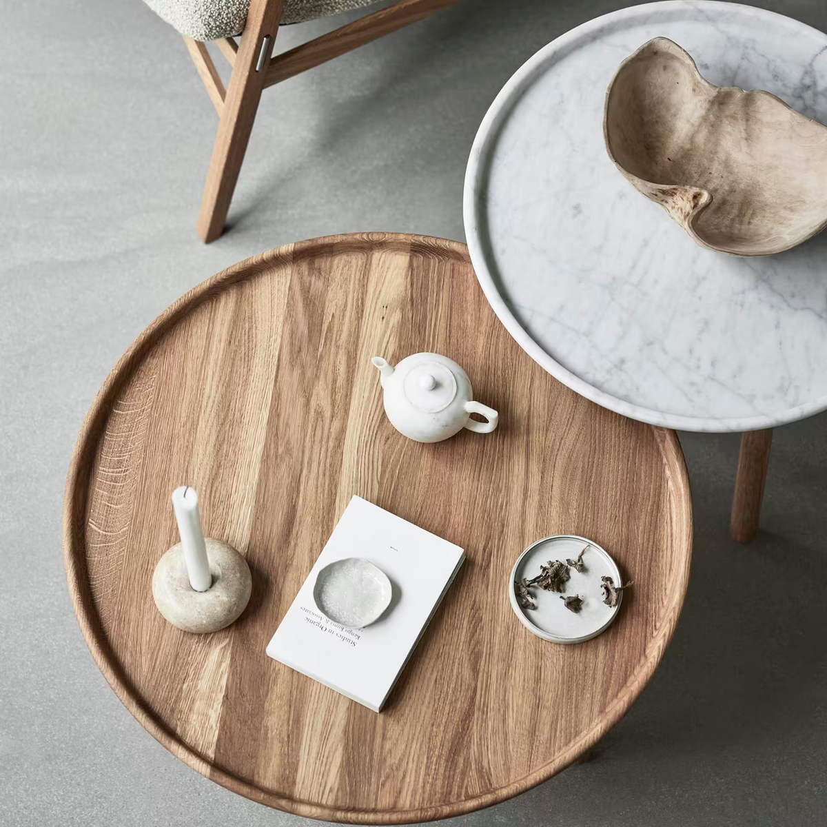 Tureen Satsbord Ø 52 cm | Carraramarmor – Stolab