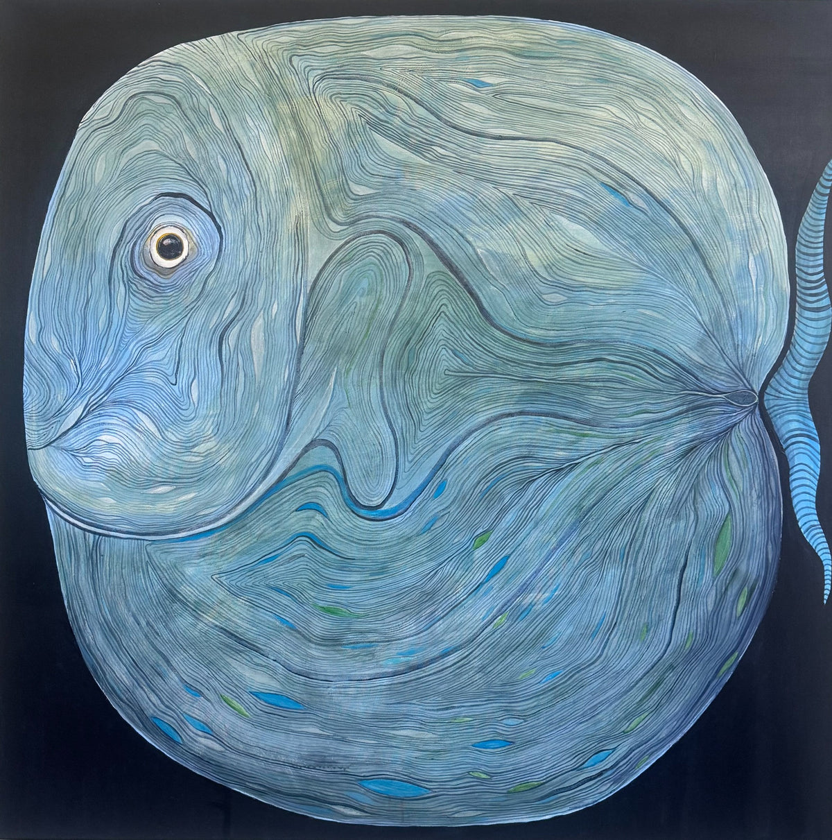 The Encounter 120 x 120 cm - Diptyk - 2 Originalmålningar