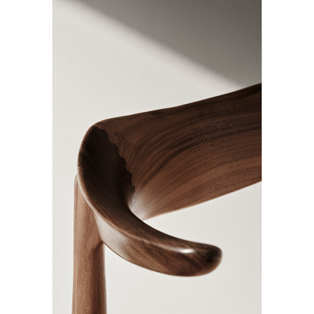 Cow Horn stol, valnöt