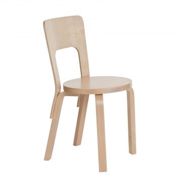 Artek Stol Chair 66 Klarlackad björkfanér