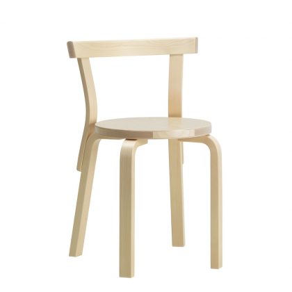 Artek Stol Chair 68 Klarlackad Björkfanér