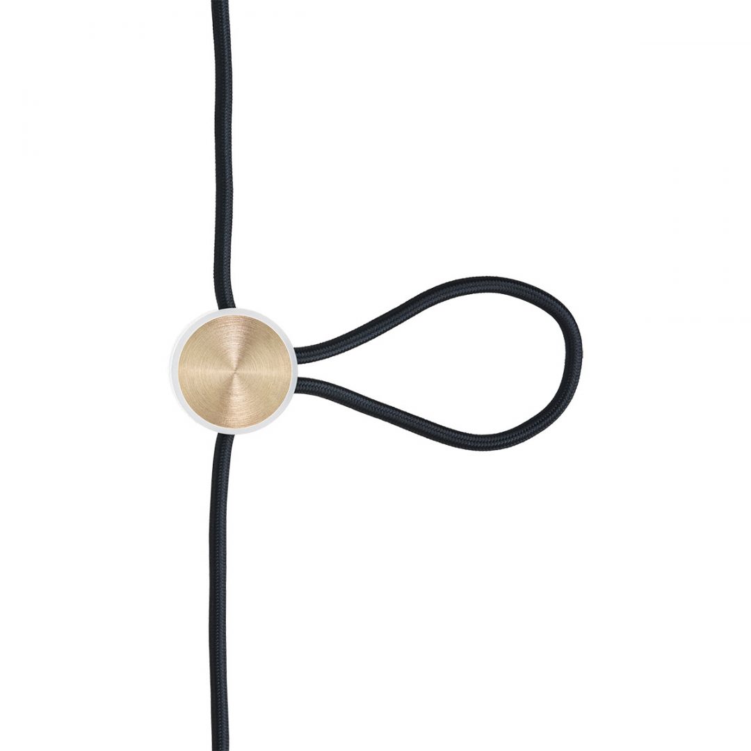 Cord adjuster le klint vit mässing